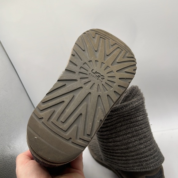 UGG Classic Cardy Knit Boots Womens Size 8 Gray - Picture 6 of 8